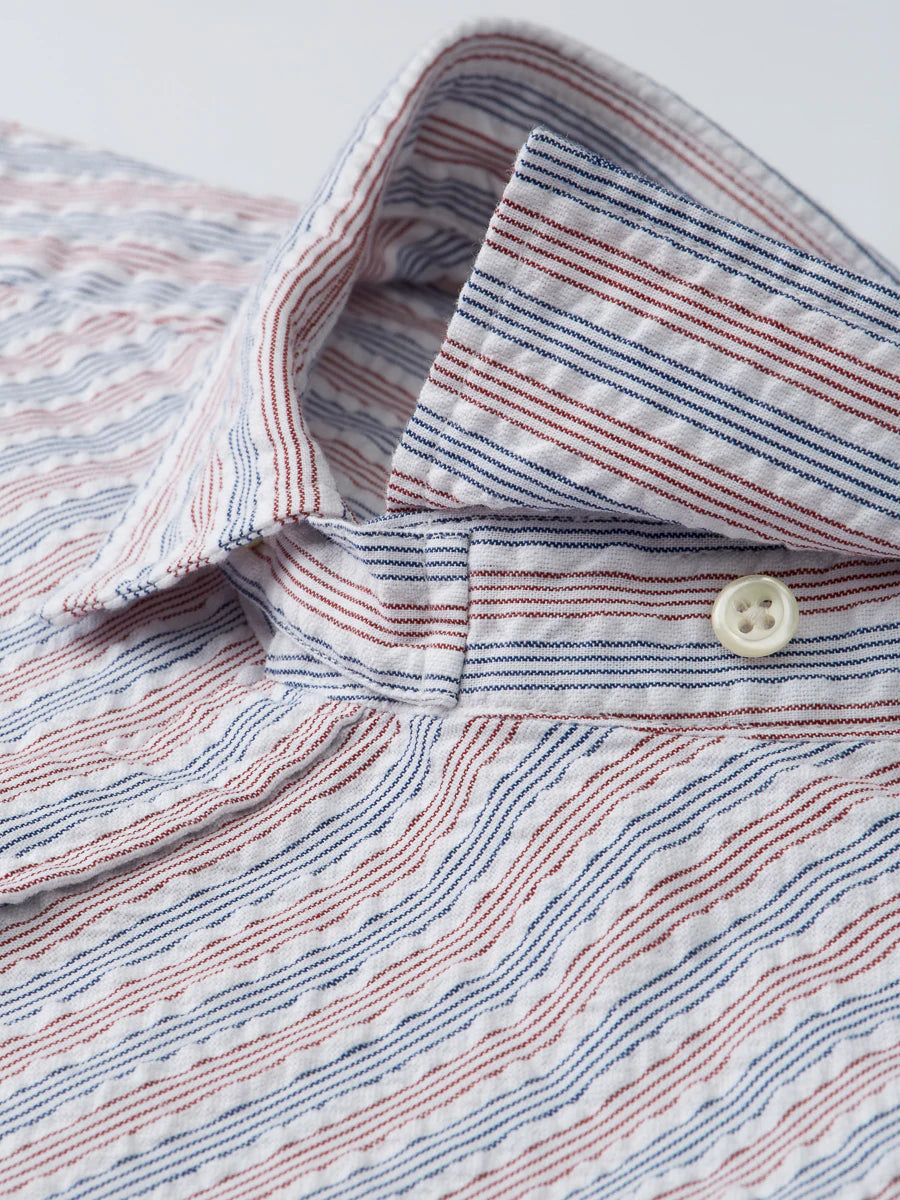 Clerkenwell Tab Shirt - longstone navy/red