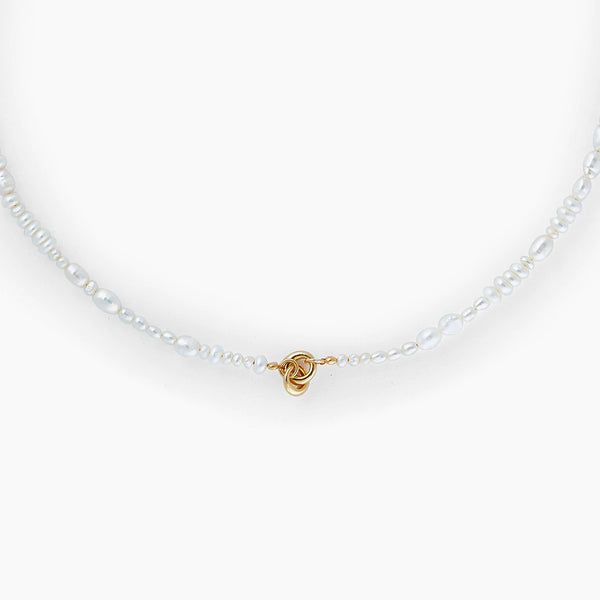 Otiumberg  Pearl Link Up Chain Necklace - Yellow Gold Vermeil