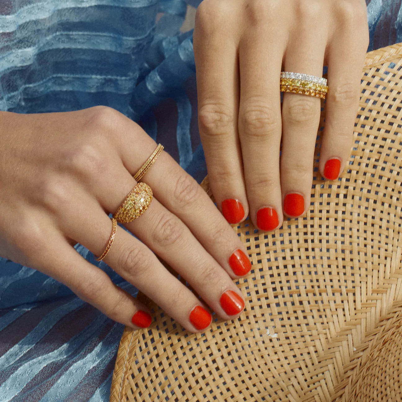 Eriness Ombré Sunburst Cocktail Ring