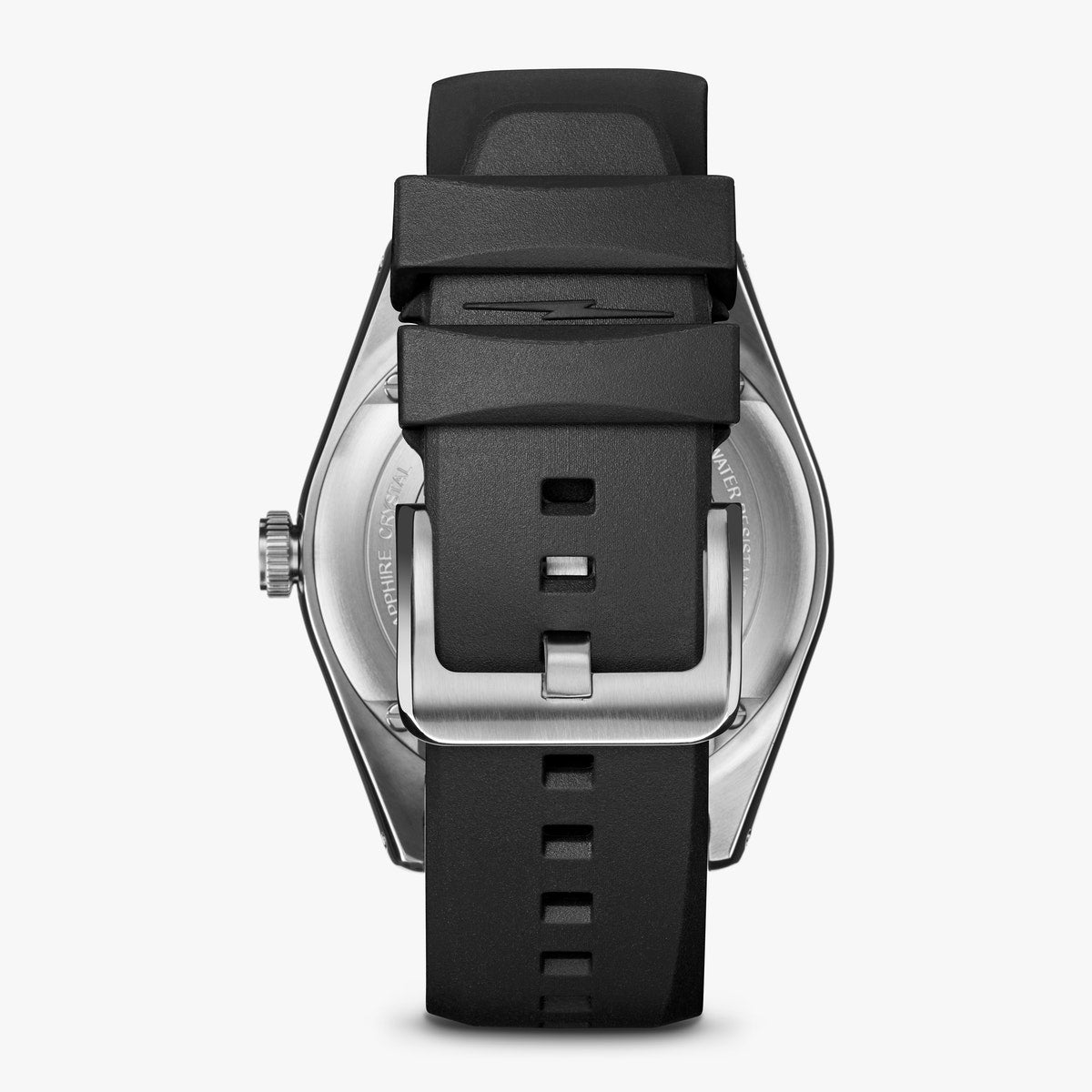 Shinola The Duck 42MM - Black Rubber Strap Brushed Stainless Steel Case