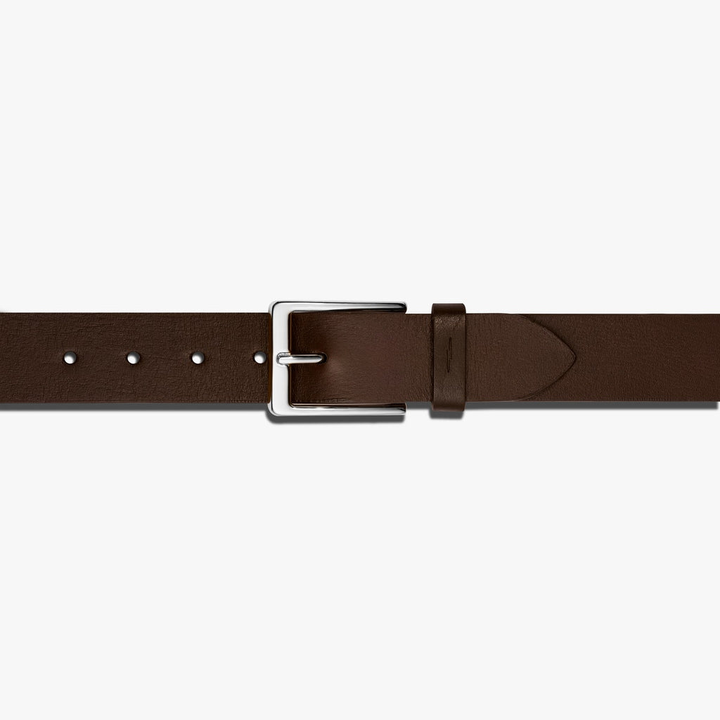Shinola Lighting Bolt Keeper Belt - Deep Brown