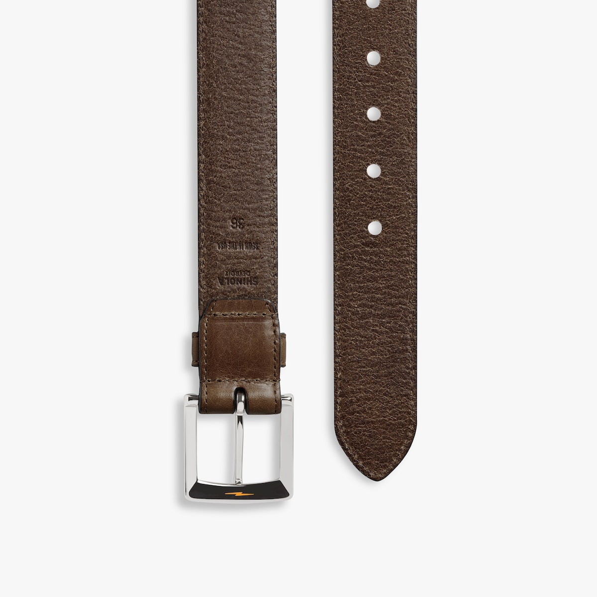 Shinola 1 1/2' Bedrock Belt Signature Ss - Dark Brown