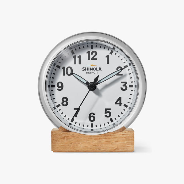 The Runwell Desk Clock  - White