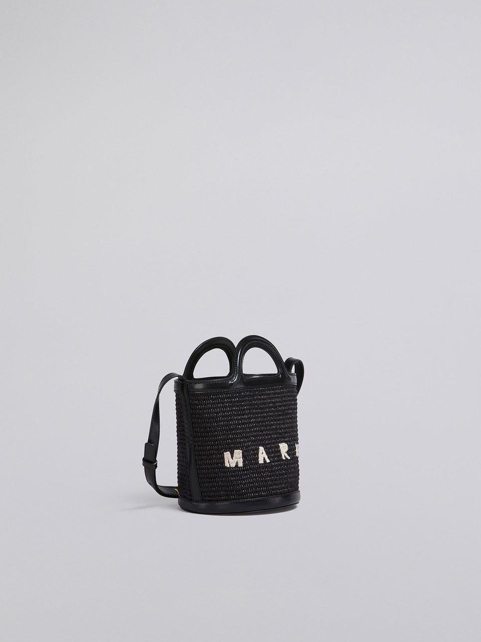 Black Tropicalia micro leather cross-body bag, Marni