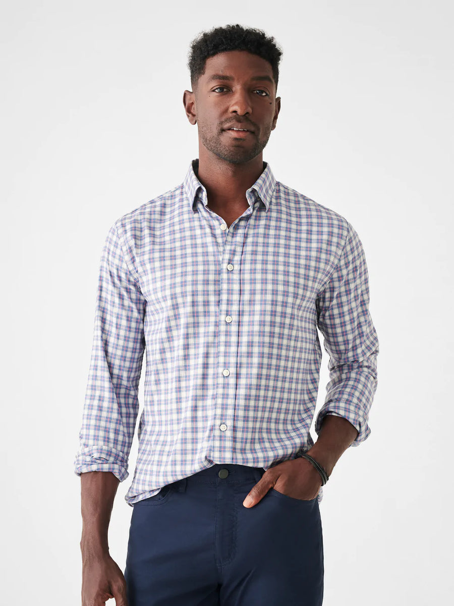 Tシャツ・カットソー REPRESENT FW23 PLAID SHIRT (MO2001_73) KAMIYA Bleached Check Shirt （BLUE） -FASCINATE