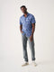 Faherty Doug Good Feather Short-Sleeve Knit Seasons Shirt (Single Pocket) - Six Rivers Sky