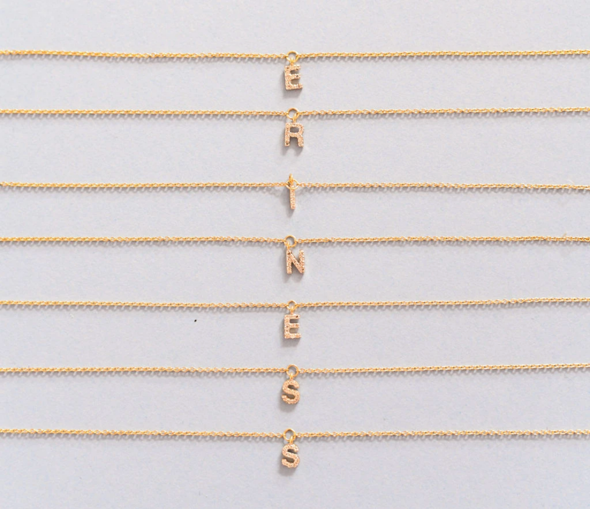 Eriness Diamond Mini Initial Choker