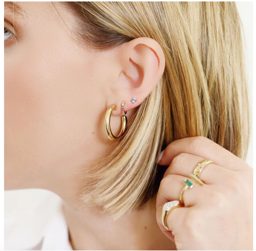Eriness 14 Carat Gold Party Hoops