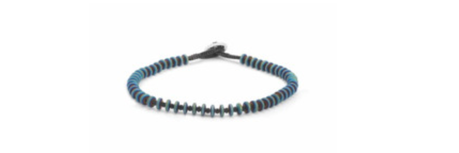 Tateossian Blue Disc with Black  - S
