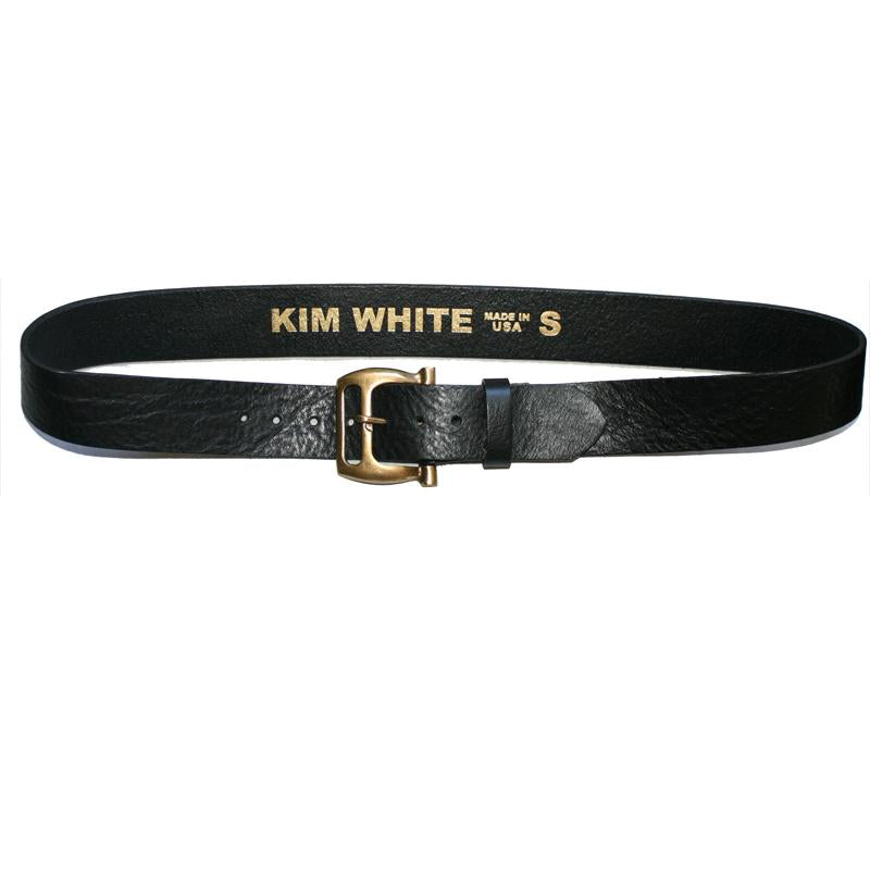 Kim Whtie Slotted Buckle Belt