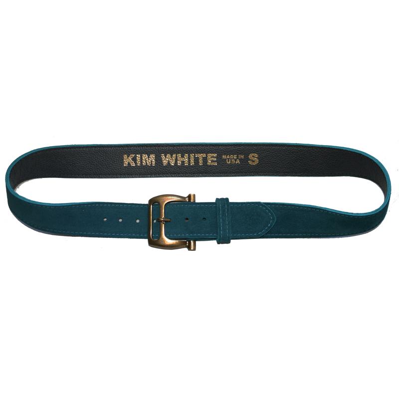Kim Whtie Slotted Buckle Belt