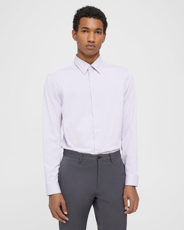 Theory Sylvain Shirt in Structure Knit - Misty Haze
