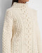 Mixed Cable Pullover in Felted Wool-Cashmere - Ivory