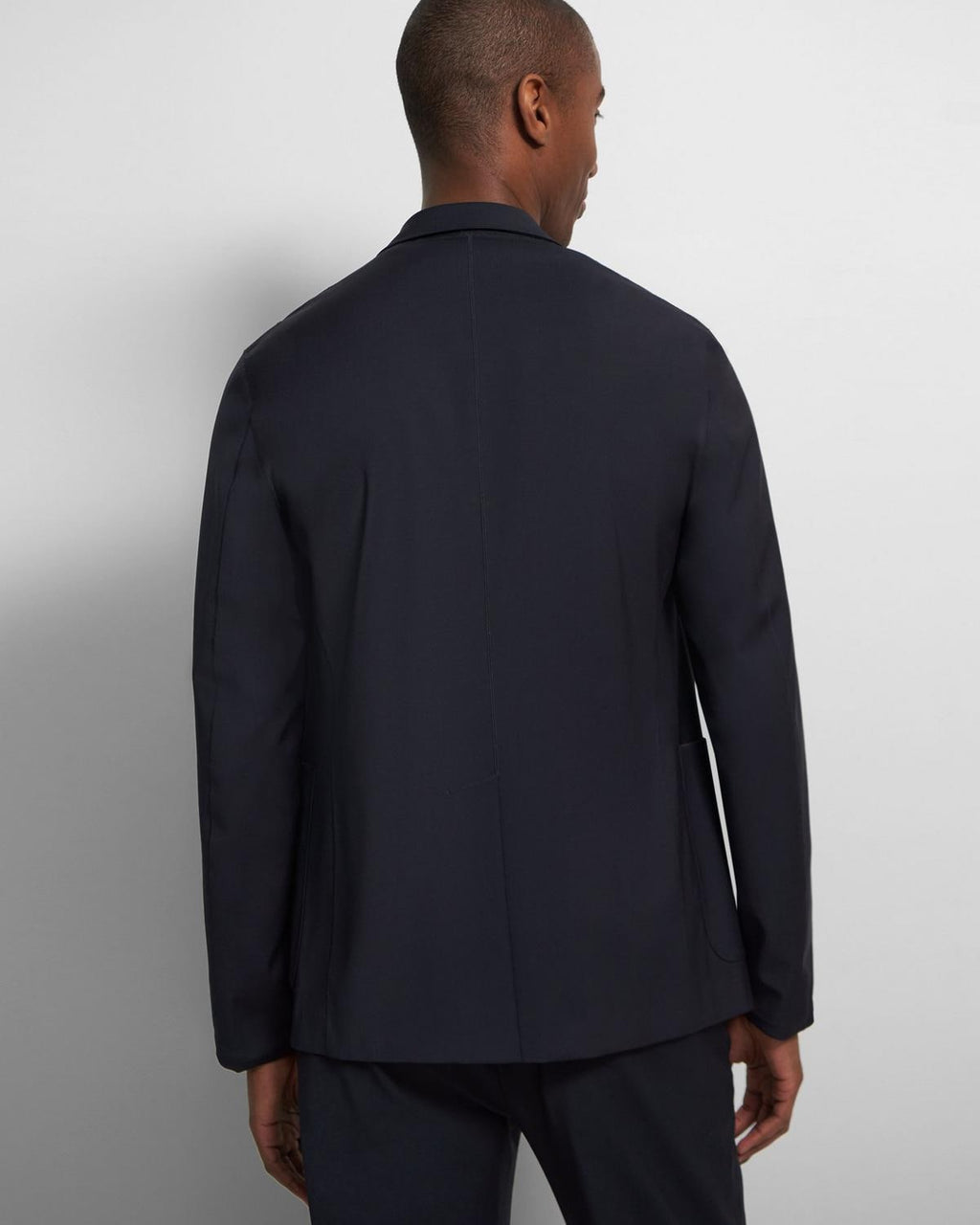 Theory Clinton Blazer in Motion Bonded - Baltic/Grey Melange