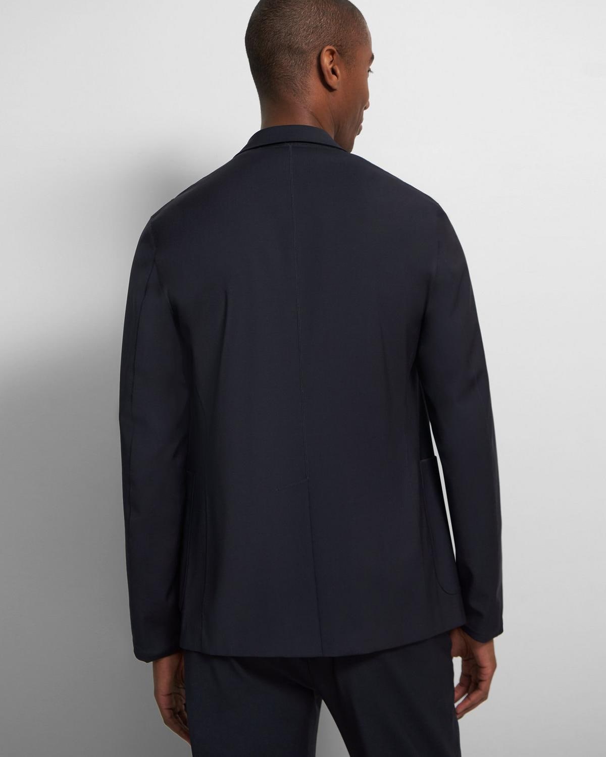 Theory Clinton Blazer in Motion Bonded - Baltic/Grey Melange