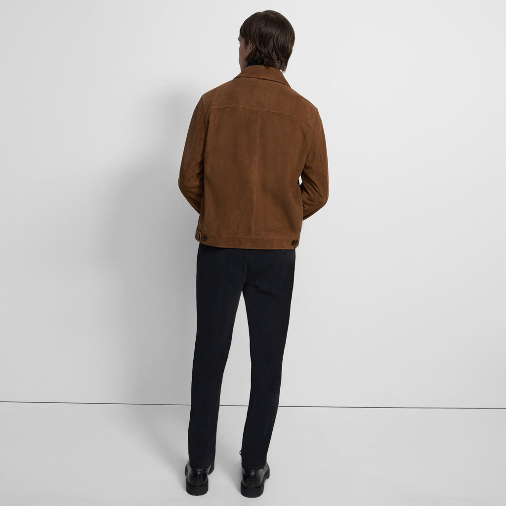 Theory Amos Trucker Jacket in Suede