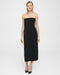 Theory Strapless Dress in Admiral Crepe - Black