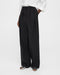 Theory Pleated Wide-Leg Pant in Stretch Wool - Black