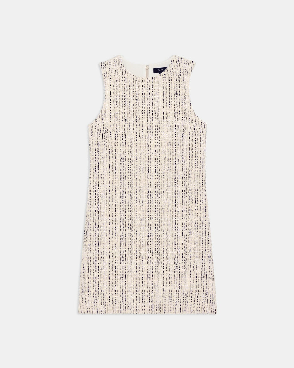 Theory Shift Dress in Cotton-Blend Tweed - Ivory Multi
