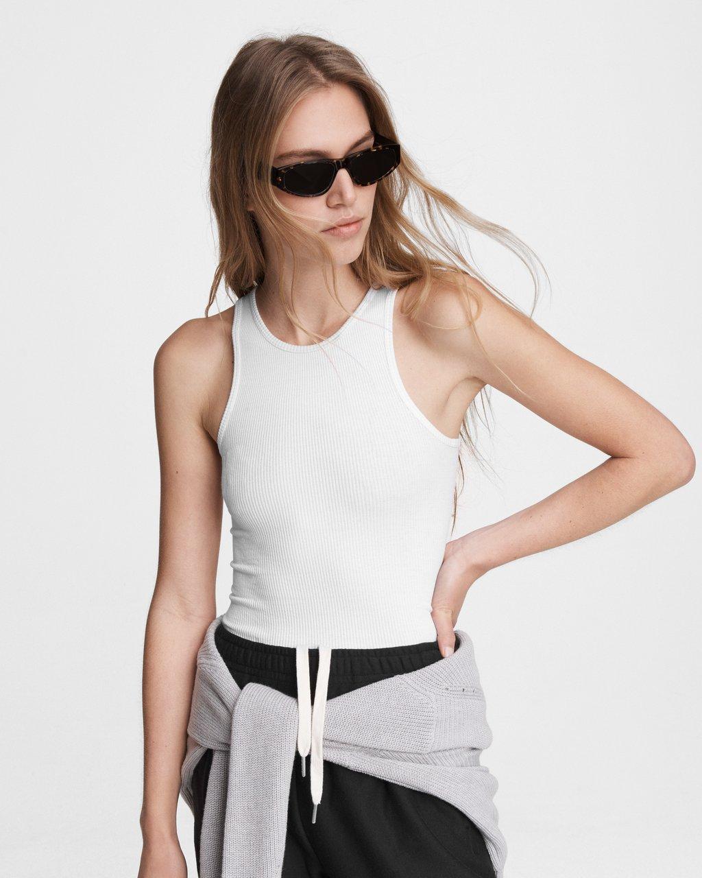 Rag & Bone Essential  Rib Tank - White