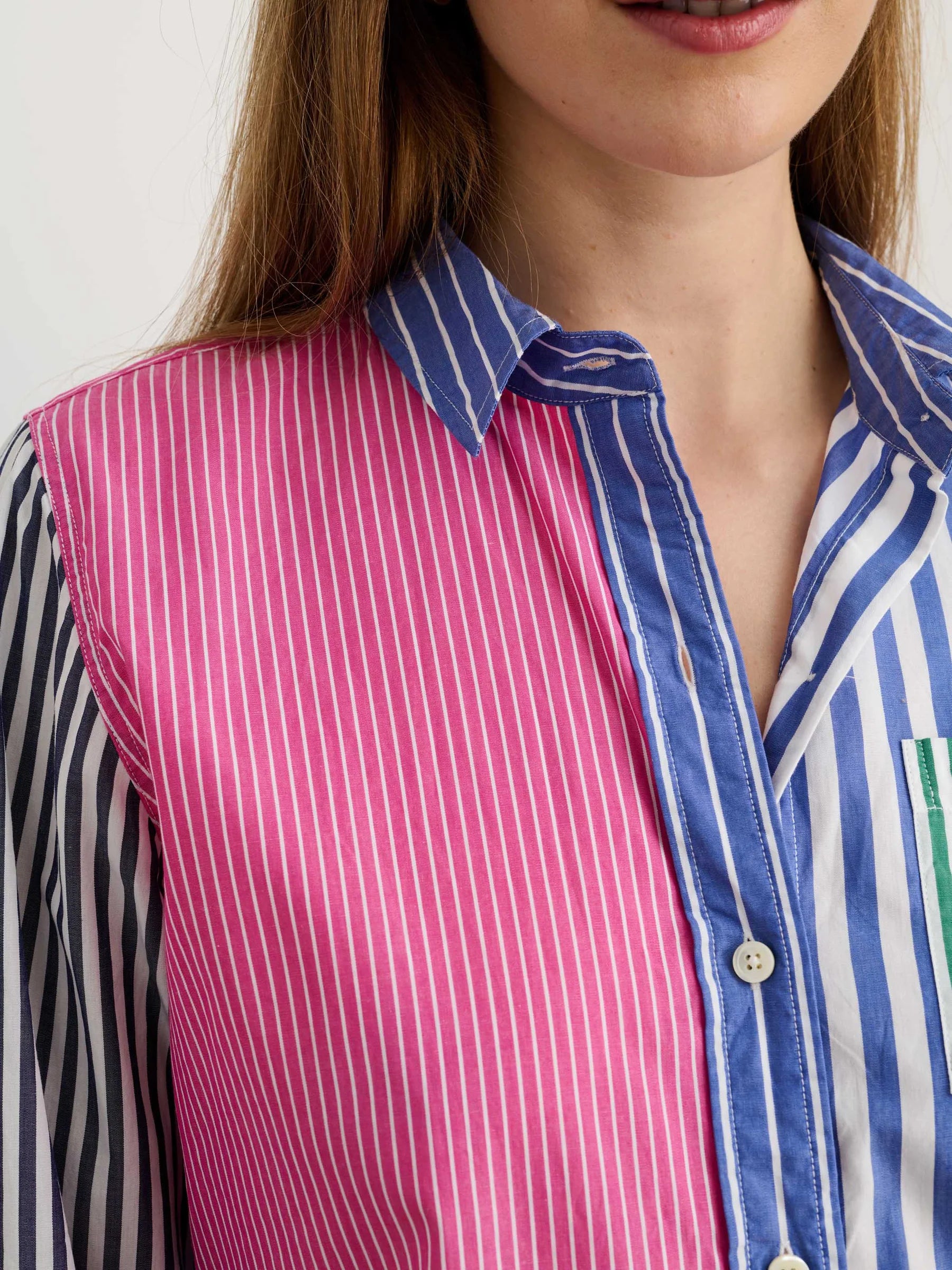 Alex Mill Wyatt Shirt in Mixed Stripe