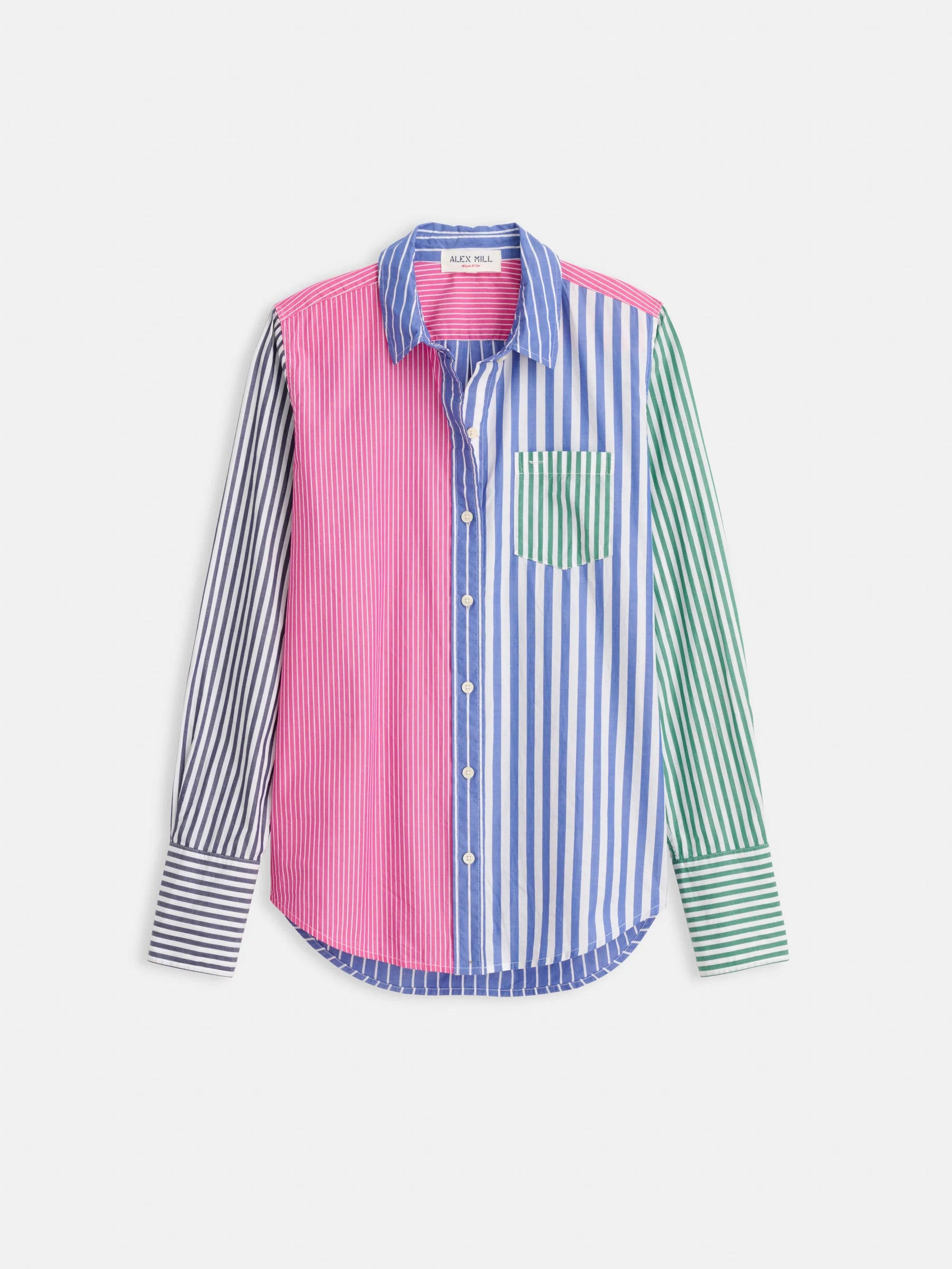Alex Mill Wyatt Shirt in Mixed Stripe