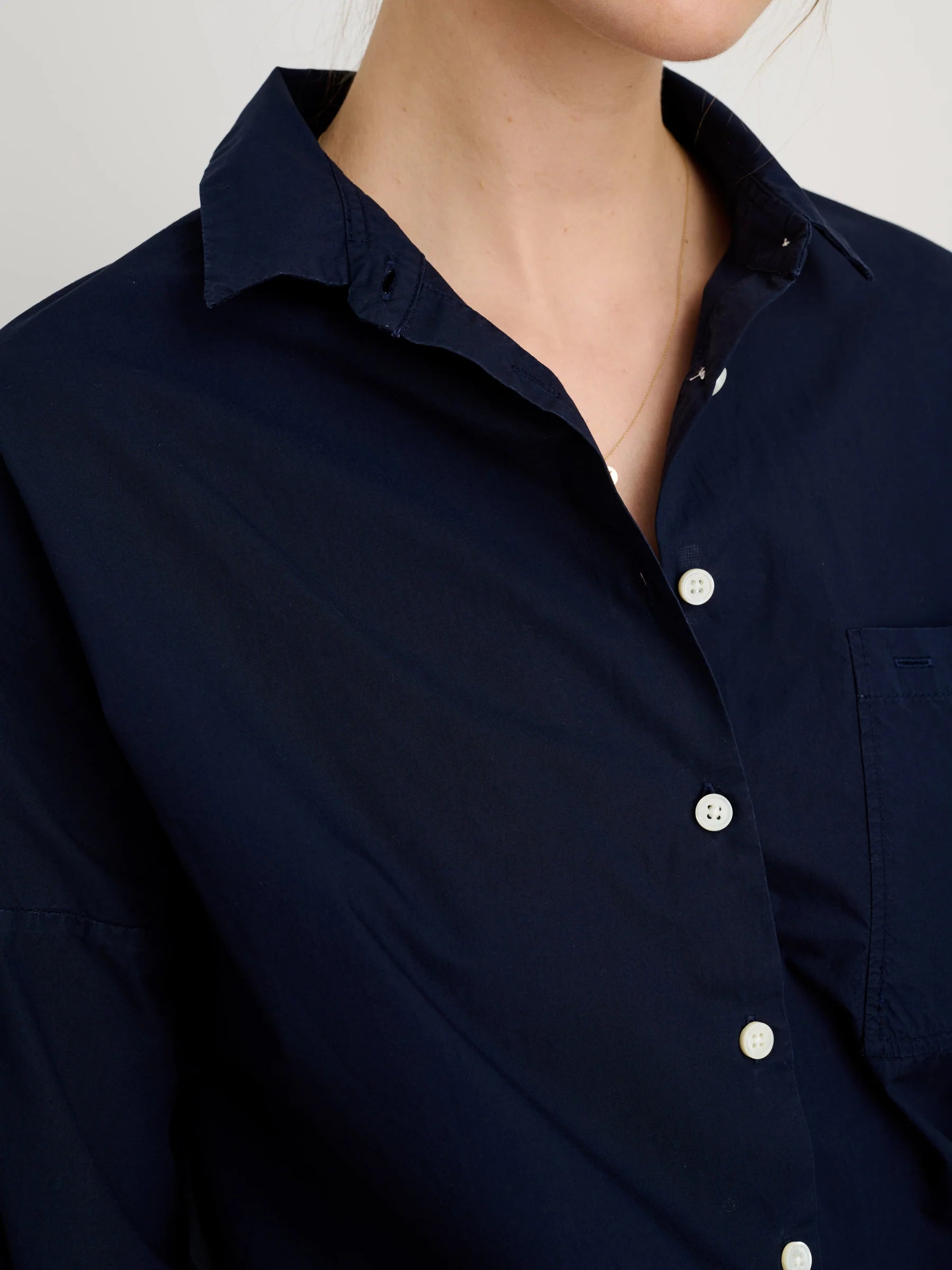 Alex Mill Standard Shirt In Paper Poplin - Dark Navy