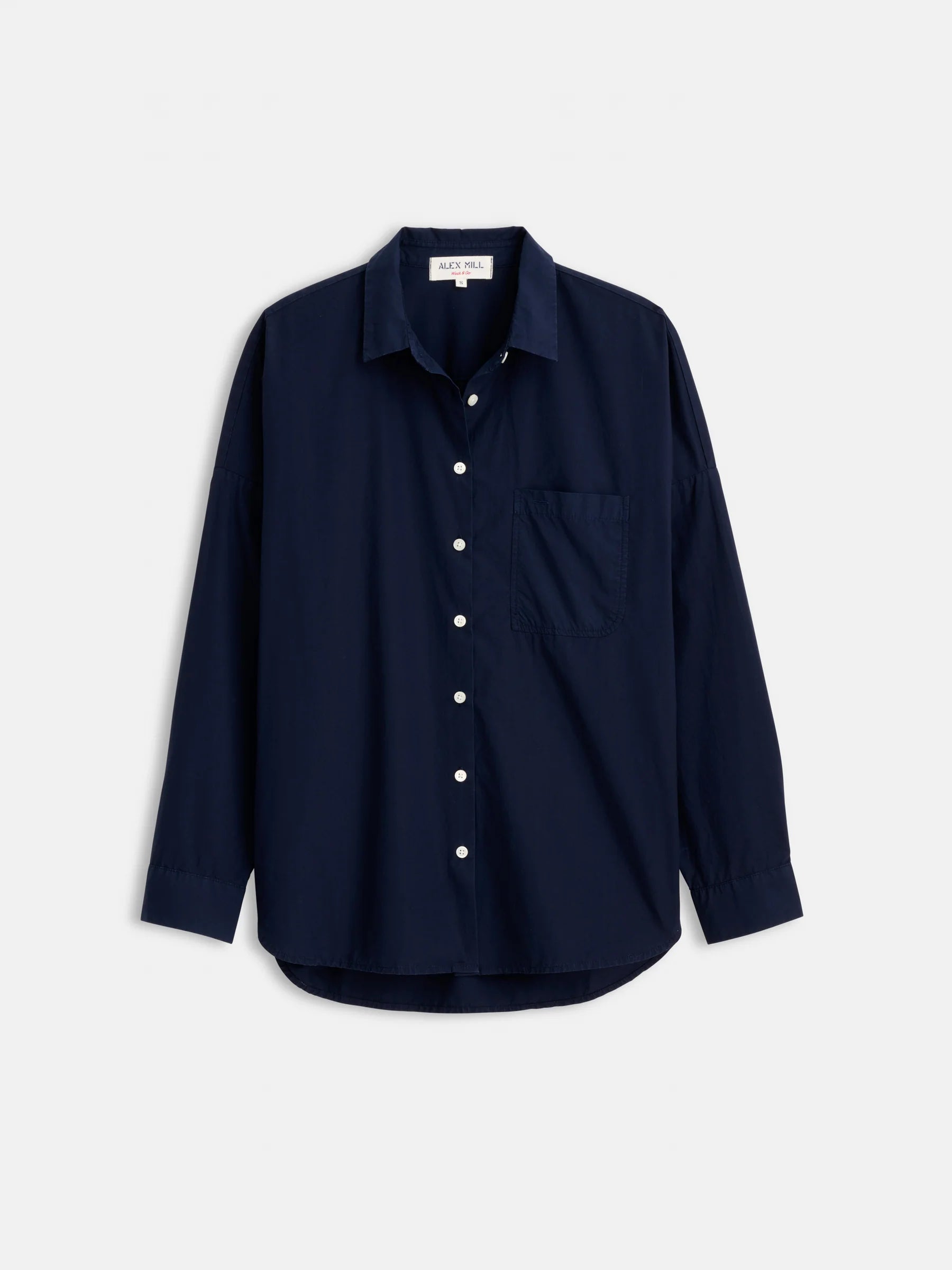 Alex Mill Standard Shirt In Paper Poplin - Dark Navy