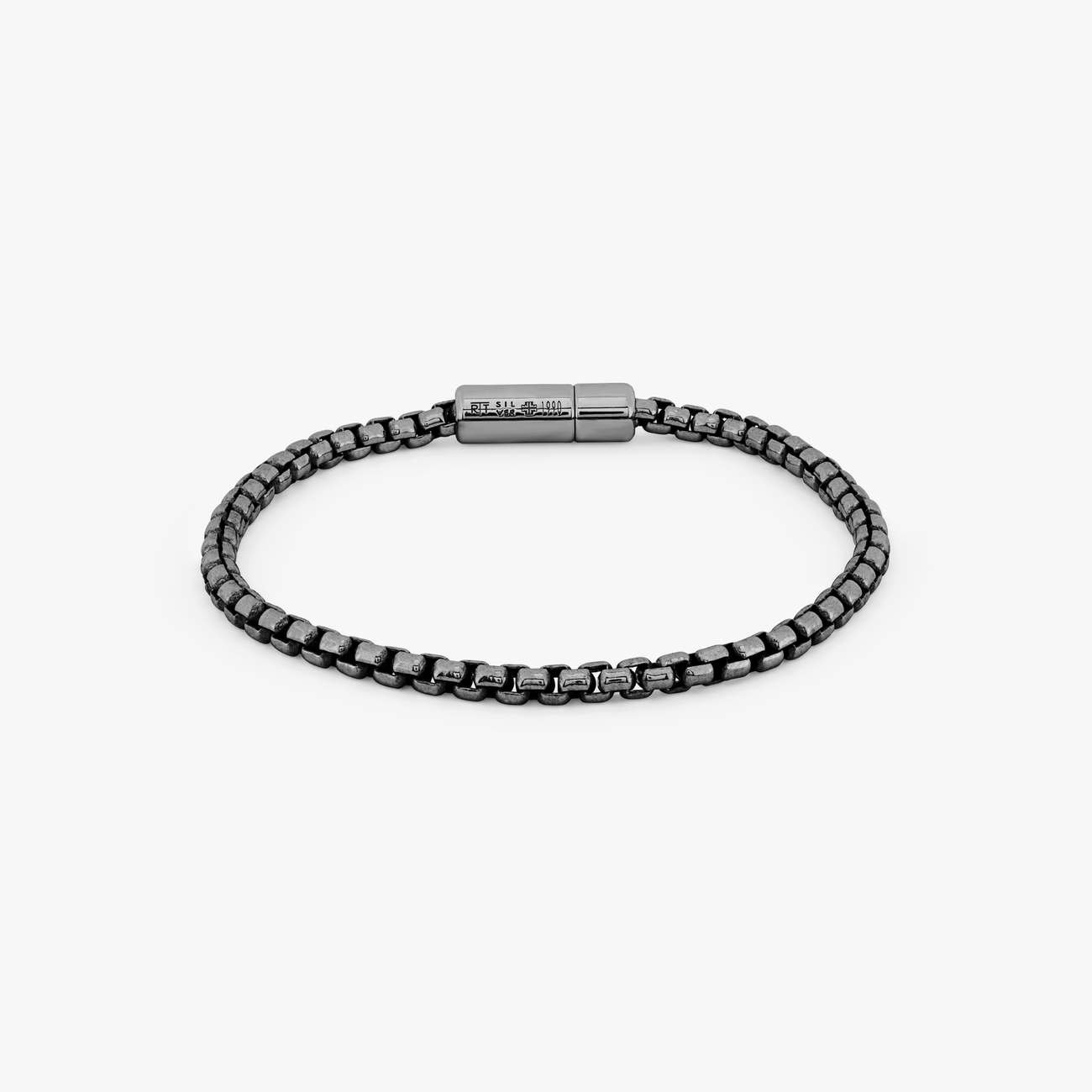 Tateossian Pop Sleek Bracelet - Black Rhodium Plated Sterling Silver