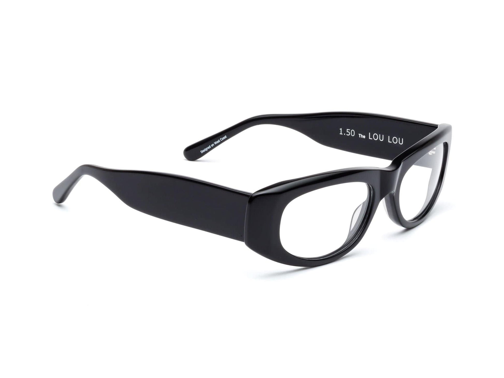 LOU LOU Reading Glasses - Gloss Black