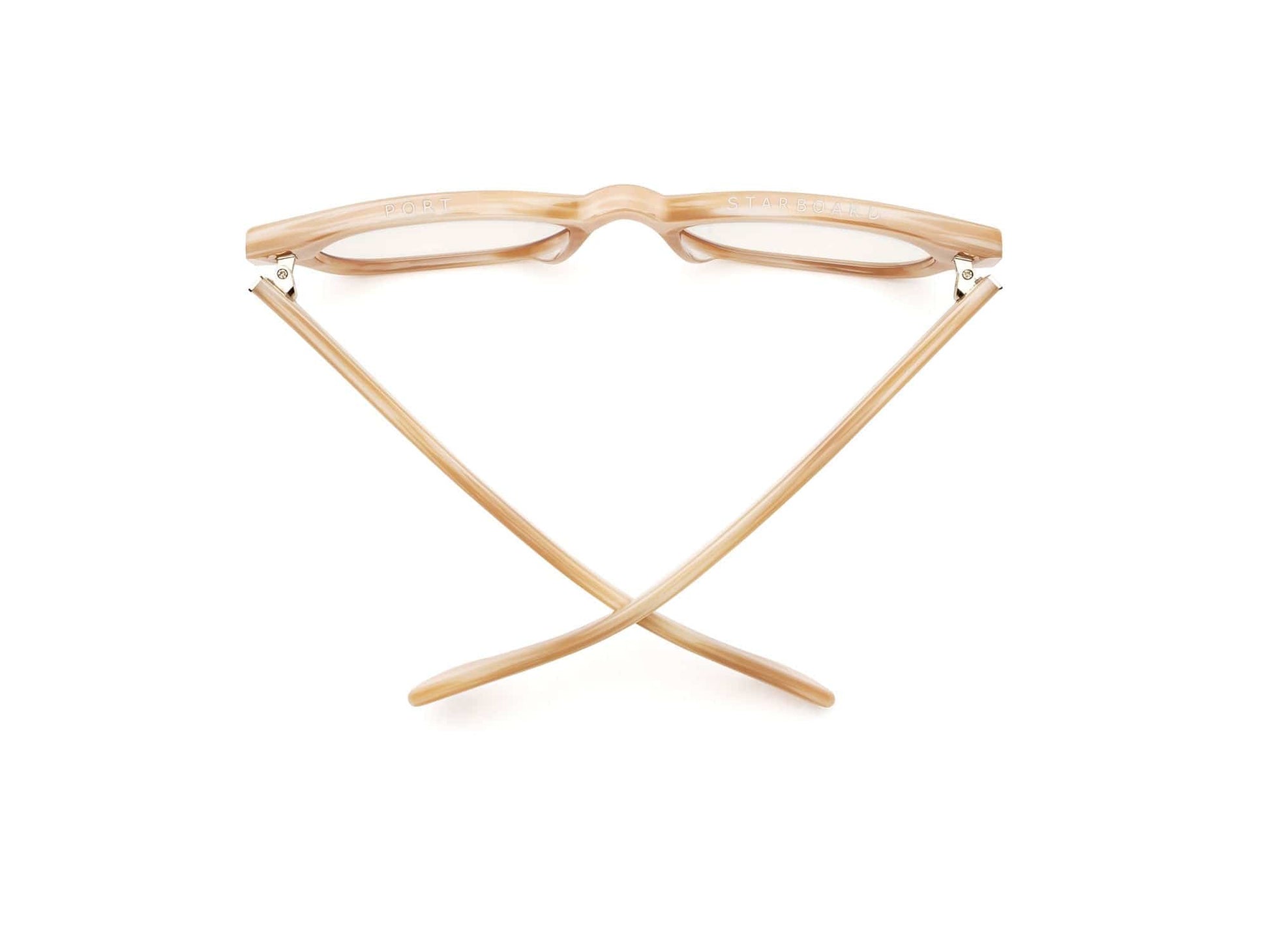 Caddis Miklos Reading Glasses - Polished Bone Blue Light
