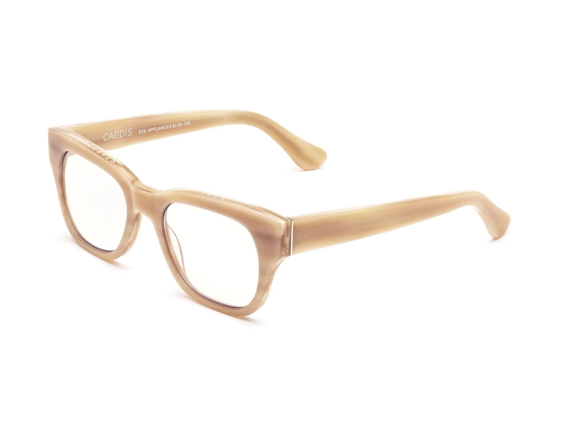 Caddis Miklos Reading Glasses - Polished Bone Blue Light