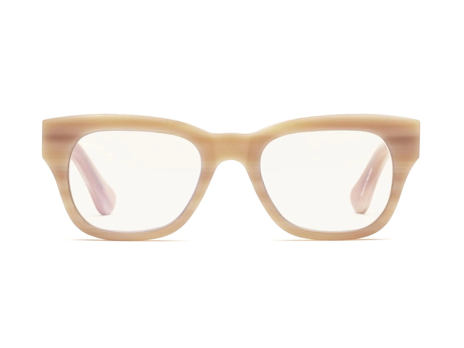 Caddis Miklos Reading Glasses - Polished Bone Blue Light