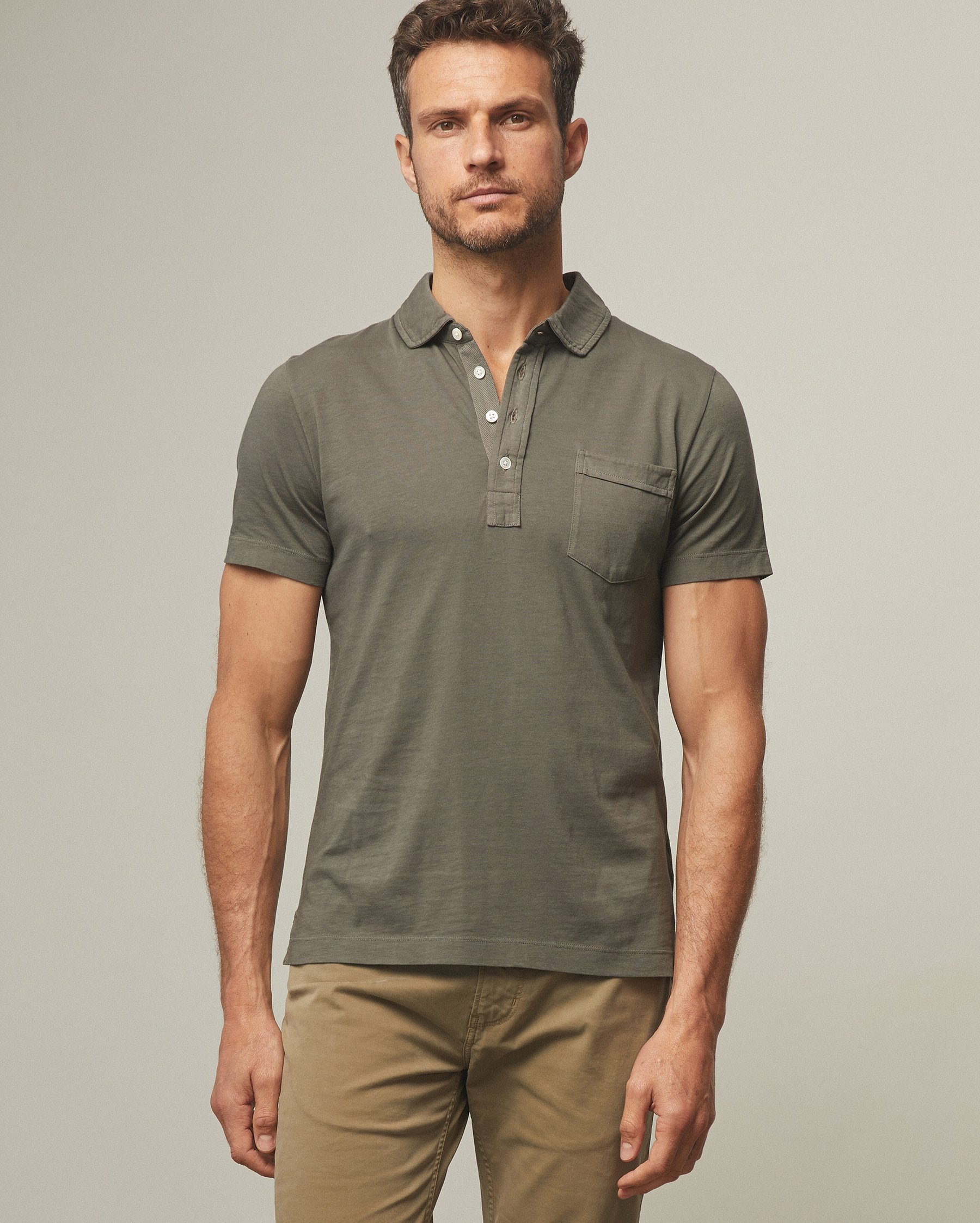 Billy Reid Pensacola Polo - Washed Grey