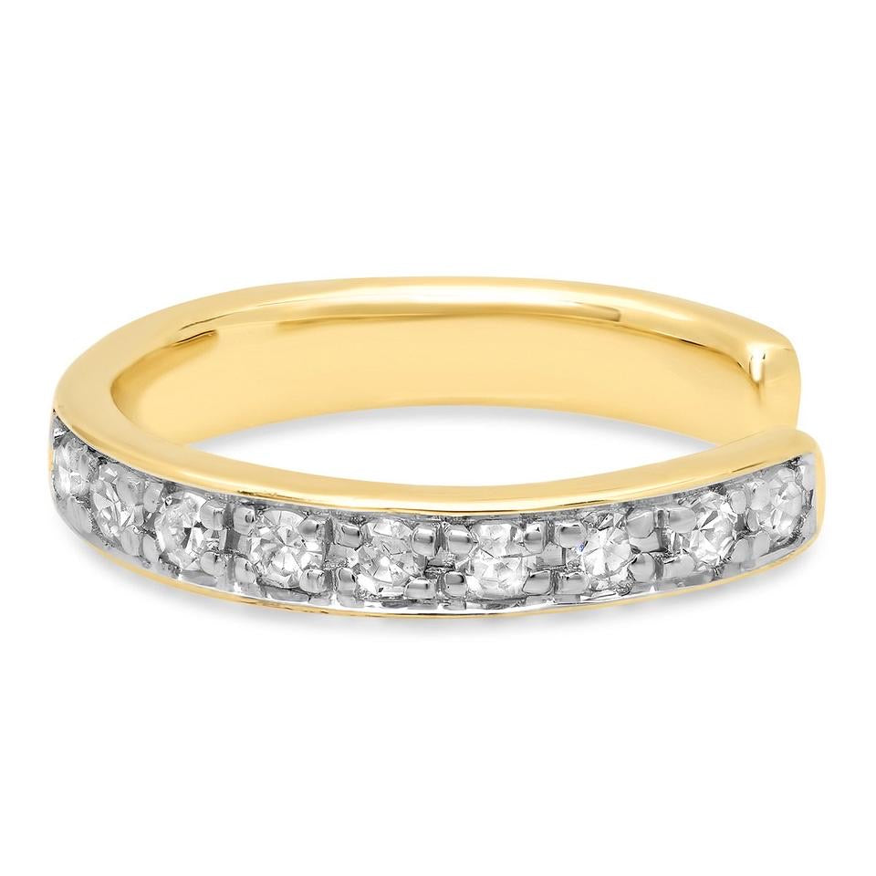 Eriness  14K Gold Diamond Ear Cuff