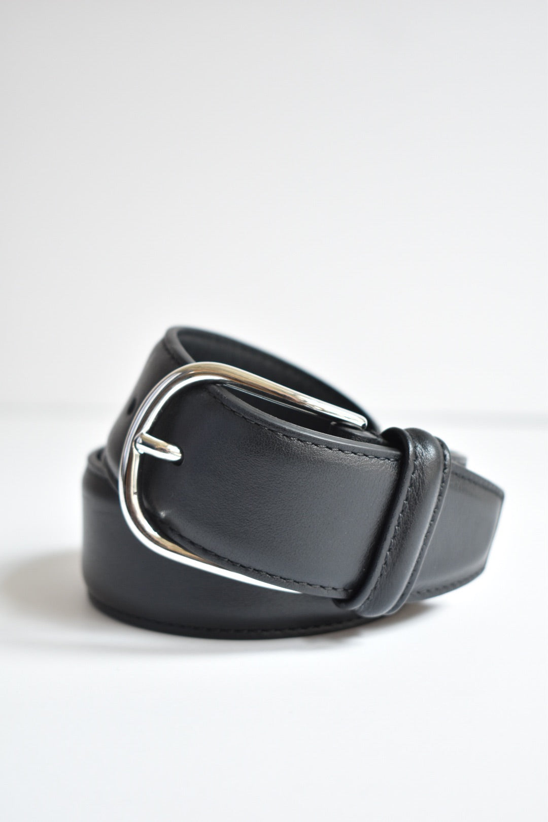 Anderson Belt Leather With Silver Rounded Buckle- Multiple Colors