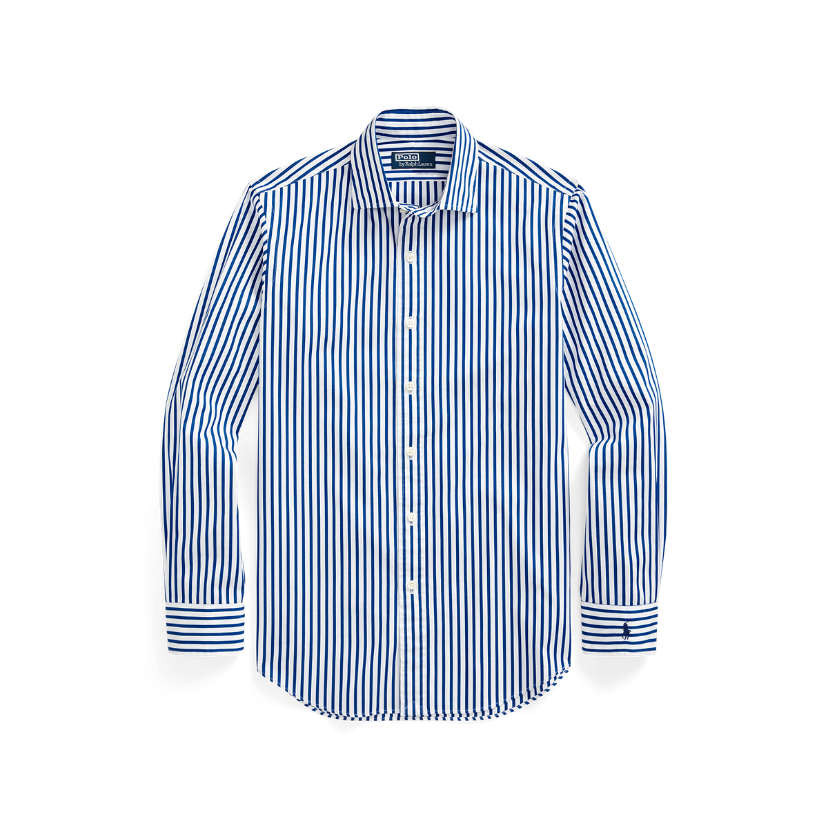 Blue and white striped shirt hot sale ralph lauren