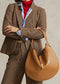 Polo Ralph Lauren Polo ID Calfskin Medium Shoulder Bag - Tan