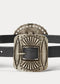 Polo Ralph Lauren Metal-Accent Leather Belt - Black