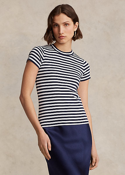 Polo Ralph Lauren Striped Ribbed Cotton Crewneck Tee