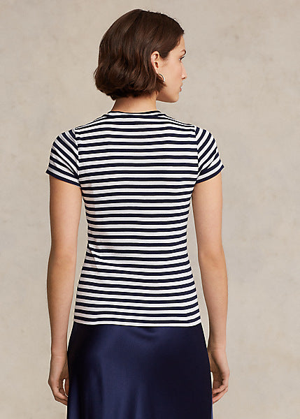 Polo Ralph Lauren Striped Ribbed Cotton Crewneck Tee