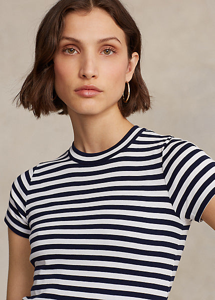 Polo Ralph Lauren Striped Ribbed Cotton Crewneck Tee