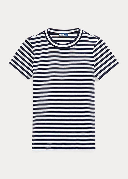 Polo Ralph Lauren Striped Ribbed Cotton Crewneck Tee