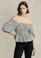 Polo Ralph Lauren Floral Cotton Blouson-Sleeve Top - All Over Floral
